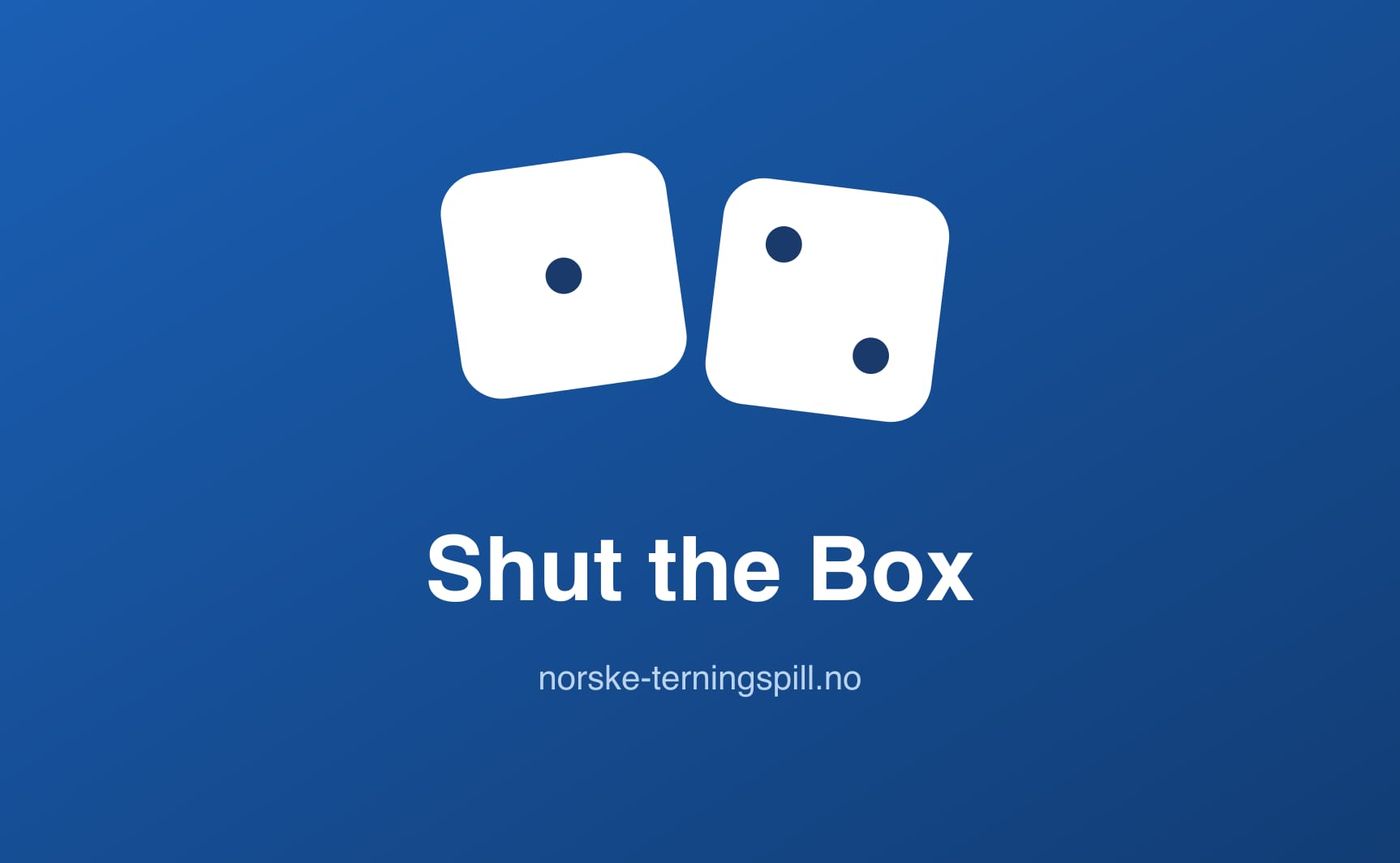 Illustrasjon til Shut the Box: Spillets gang